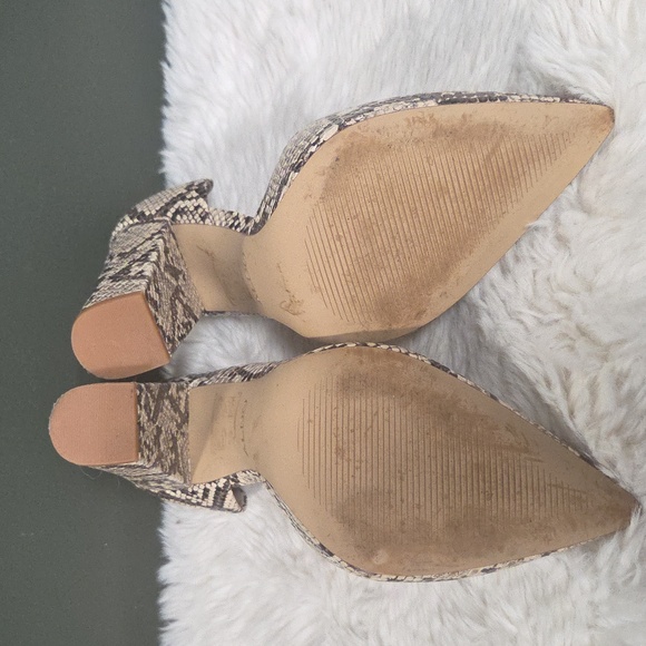 Aldo Snake Print Heels - Black and Cream Size 10 - Picture 5 of 6